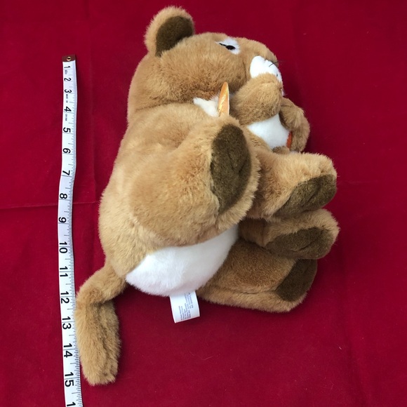 Lion Plush Set Soft Classics By Toys R Us Mother Lioness Holding Baby Cub 11" - Picture 10 of 10